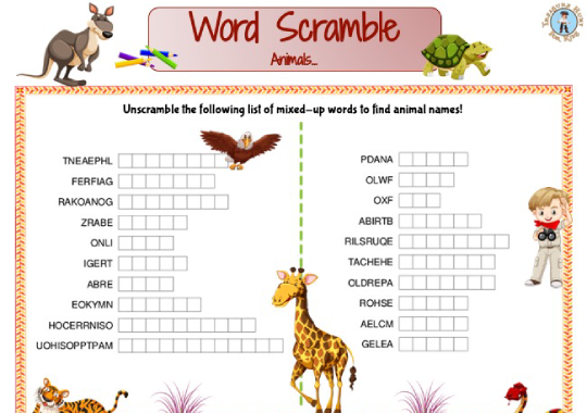 Anagrams dan Jumbled Words - permainan kosakata bahasa inggris